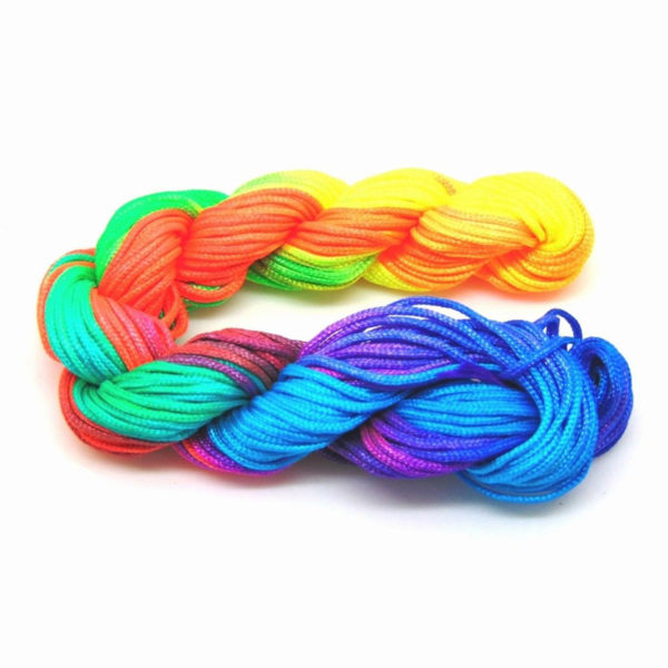 1 Hank ( 30 Metres ) Nylon Braided Braiding Cord Thread 1mm Kumihimo Mixed Colours Y18