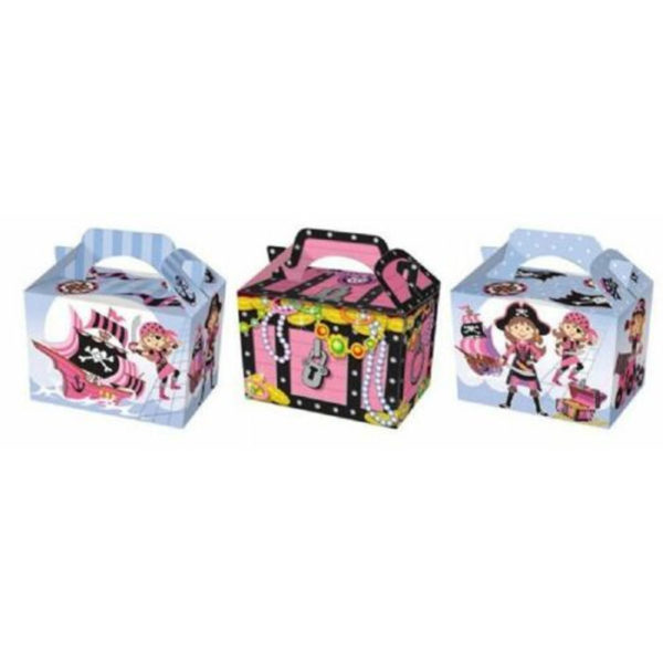 10 Party Food Boxes Loot Lunch Cardboard Gift Boxes Pirates