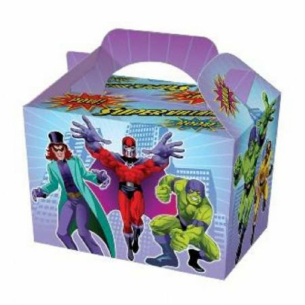 10 Party Food Boxes Loot Lunch Cardboard Gift Boxes Supervillains