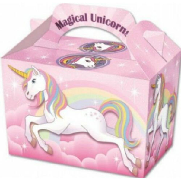 10 Party Food Boxes Loot Lunch Cardboard Gift Boxes Unicorn