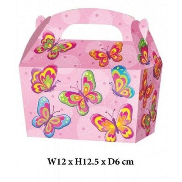 10 x Treat Boxes Cupcake Gift Bags Kids ML Butterfly