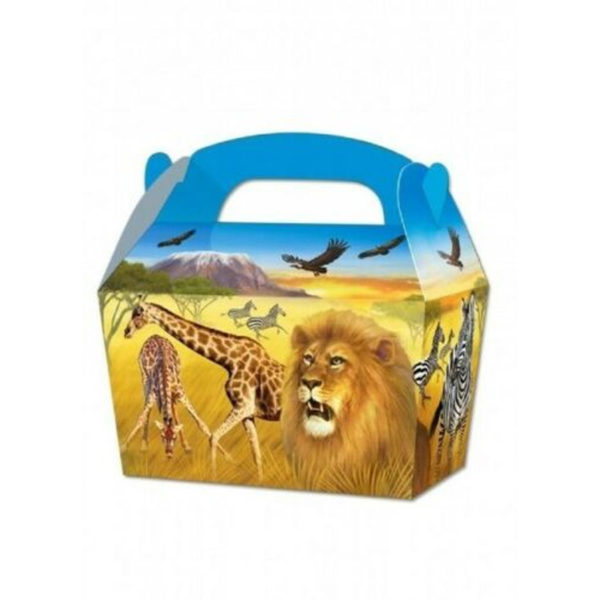 10 x Treat Boxes Cupcake Gift Bags Kids ML Jungle
