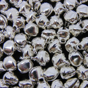 100 x 9mm Silver Colour Christmas Bells Charm Pendant Jewellery Beads L135