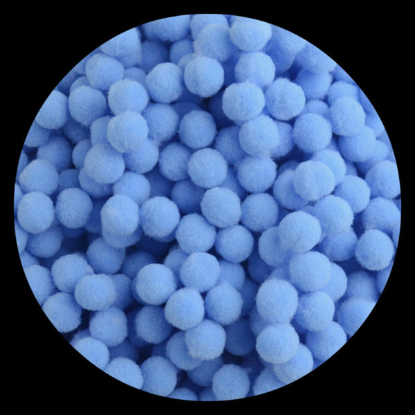 10mm & 15mm Fluffy Craft Pompoms Mini Pom Poms Light Blue