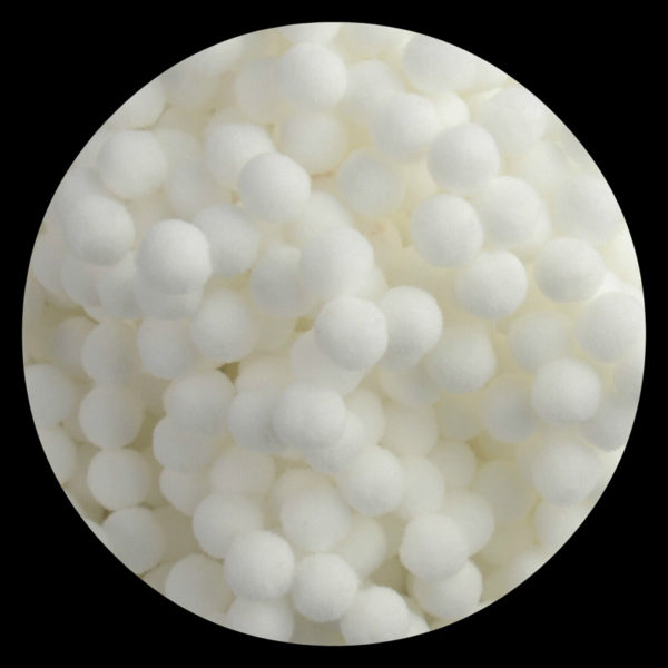 10mm & 15mm Fluffy Craft Pompoms Mini Pom Poms White