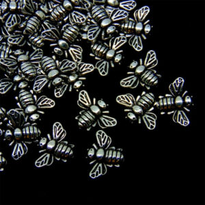 30 Pcs - Tibetan Silver 9mm Bumble bee Beads Insect Wasp