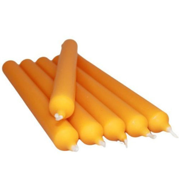 6 x Dinner Bistro Candles NON-DRIP Tapered Candles ML Bright Orange