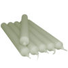 6 x Dinner Bistro Candles NON-DRIP Tapered Candles ML Light Grey