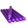 6 x Dinner Bistro Candles NON-DRIP Tapered Candles ML Purple