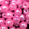 Round Glass PEARL Beads Various Sizes and Colours ML Candy Pink