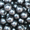 Round Glass PEARL Beads Various Sizes and Colours ML Gunmetal Black