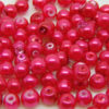 Round Glass PEARL Beads Various Sizes and Colours ML Raspberry