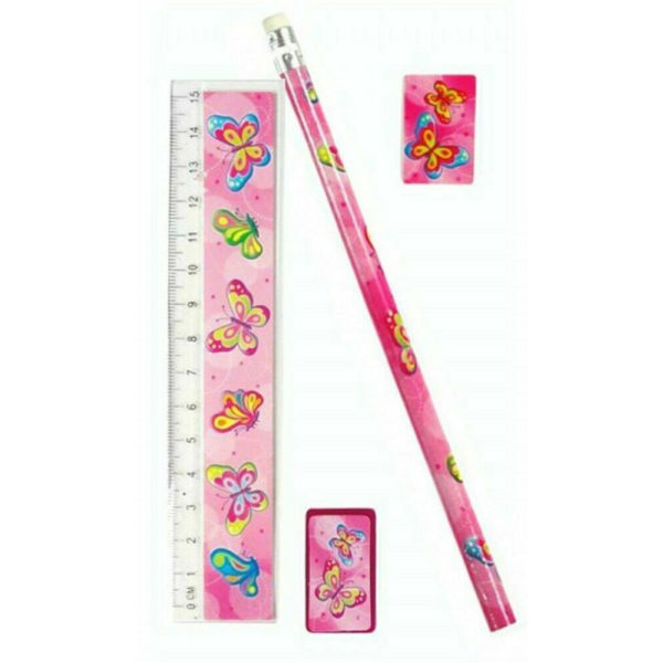 Children's Birthday Party Bag Filler Toys Butterfly Pencil Set