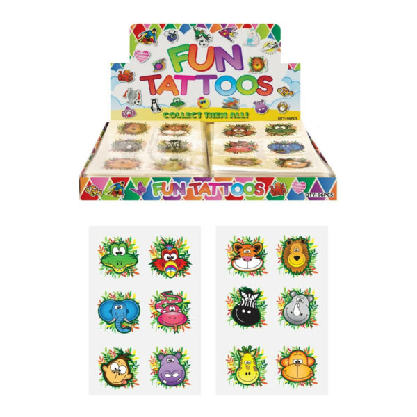 Children's Birthday Party Bag Filler Toys Jungle Tattoos