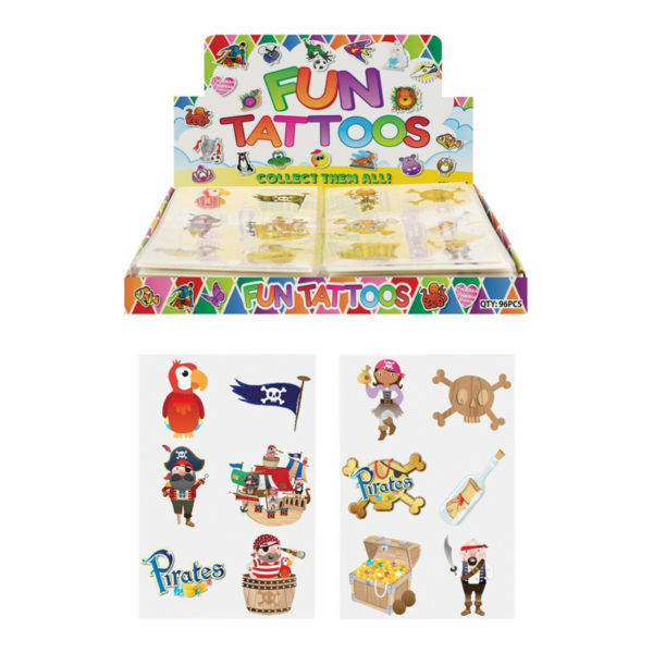 Children's Birthday Party Bag Filler Toys Pirate Tattoos