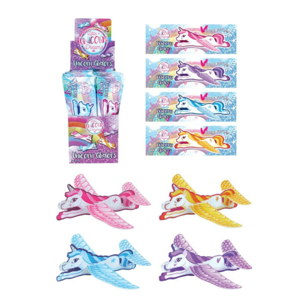 Children's Birthday Party Bag Filler Toys Unicorn Gliders