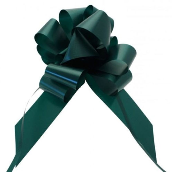 Large 50mm Party Pull Bows Floristry ML Emerald Green