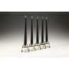 6 x Tapered Dinner Candles NON-DRIP Candles Black