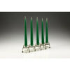 6 x Tapered Dinner Candles NON-DRIP Candles Green