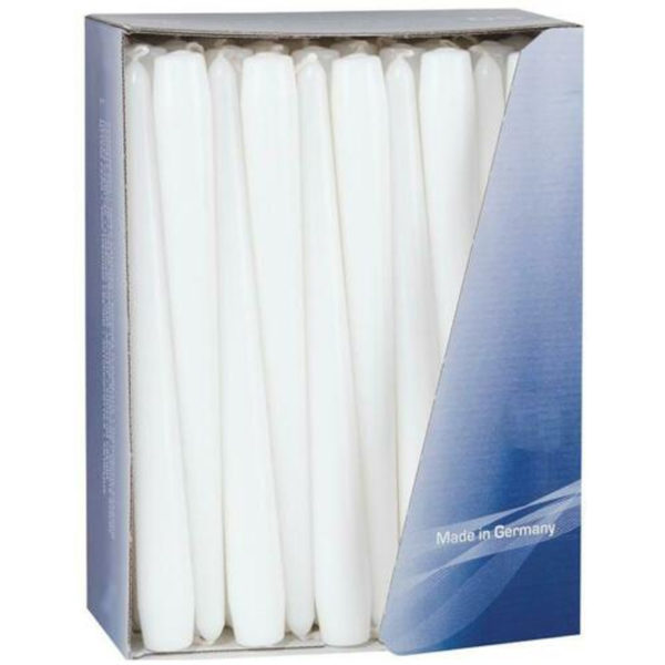 6 x Tapered Dinner Candles NON-DRIP Candles White