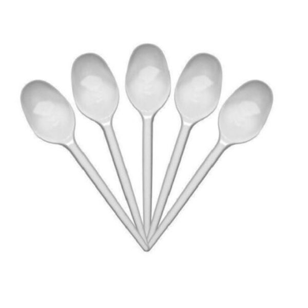 White Plastic Disposable Knives Forks Spoons Cutlery Strong Spoons