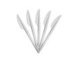White Plastic Disposable Knives Forks Spoons Cutlery Strong Knife