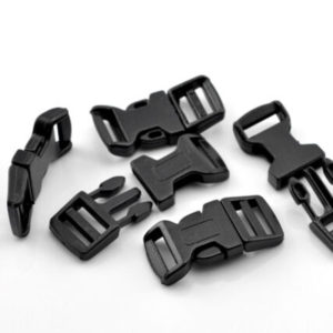10 x 4.6cm Curved Black Plastic Buckles Buckle Side Release For 15mm Webbing Q35