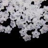 100 x 10mm White Acrylic Frosted Lucite Bead Caps Flower Design S120