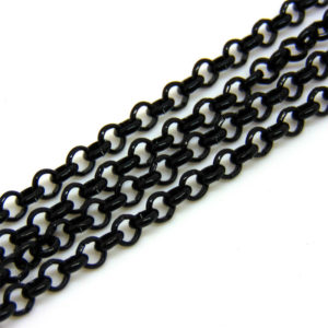 2 Metres of Black Colour Chain 5mm x 5mm Jewellery Beading Craft O177