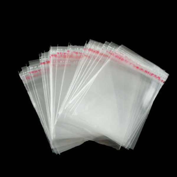 200 x Clear Self Adhesive Cello Plastic Bag Jewellery Display Bag 9cm x 6cm C183