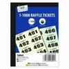 RAFFLE TICKET BOOK Cloakroom Tombola Draw Security Coded Numbered 1-1000 TICKETS