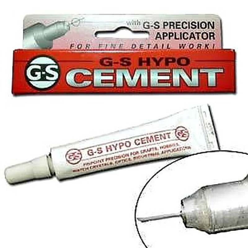 1 x G-S Hypo Cement Glue 9ml Jewellery and Craft Adhesive Dries Clear