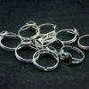 10 x Silver Plated Adjustable Ring Blanks 10mm Flat Pad Glue Jewellery E128