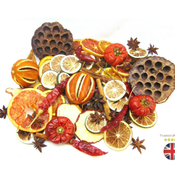 250g Mixed Dried Fruit Chillies Orange Slices Christmas Wreath Cinnamon XMAS