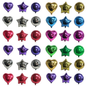 HELIUM FOIL BALLOONS BIRTHDAY WEDDING PARTY 20" STAR 18" HEART OR 18" ROUND