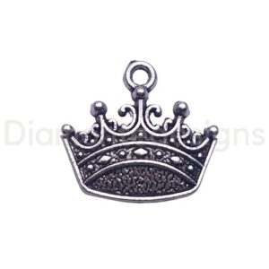 20 Pcs - Tibetan Silver Crown Charms Jewellery Princess King Queen Royals UK F2