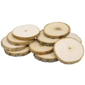 Thin Cut Natural Wood Tree Slices 7cm -10cm Rustic Wedding Table Craft Christmas
