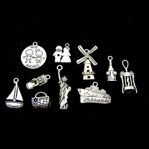 Tibetan Silver Theme Charm Packs - Wine - Baby - Animal - Sport - Pick Theme ML Honeymoon Theme N169