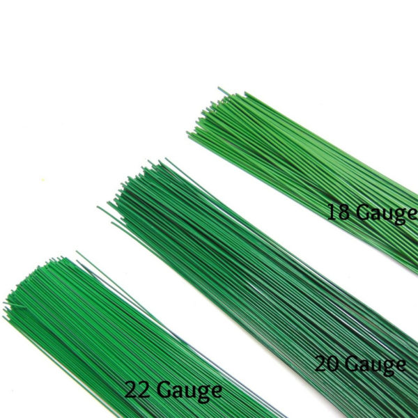 Random Mix of Gauge & Length Green Florist Stub Wires 250g