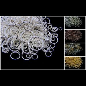 30g Of Mixed Size Jump & Split Rings Findings Craft Silver Gold Plated + MORE ML