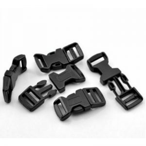 Curved Black Plastic Buckles Buckle Side Release For Webbing ML