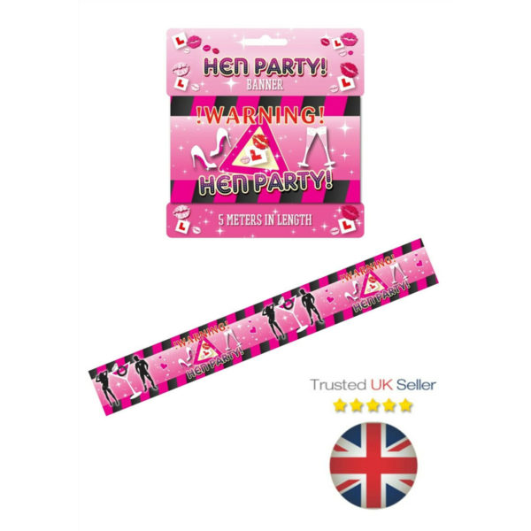 5m - Hen Party WARNING TAPE Room Decoration Night Do Novelty Men Willy UK