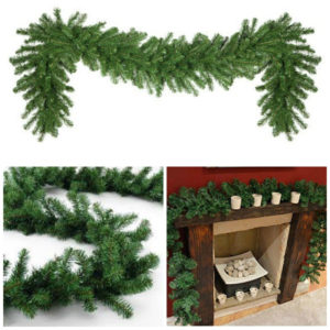 Artificial Pine GREEN Spruce Christmas Garland - 2.7 meters / 9ft x 28cm XMAS