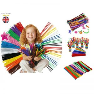 Chenille Craft Pipe Cleaners Assorted Mix of Colours 30cm - Childrens Play FUN