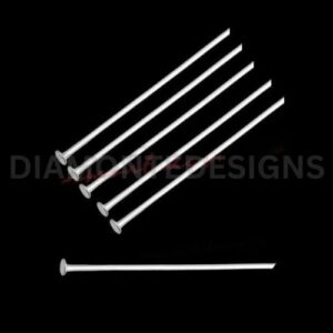 45mm Silver Plated Head Pins 2mm Head 0.8mm Thickness Jewellery Finding Craft J117