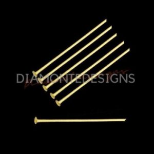 100 x 40mm Gold Plated Head Pins Jewellery Craft Findings L118
