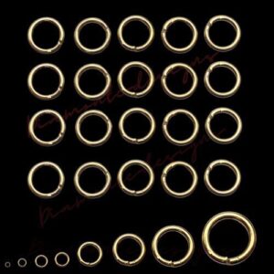 Gold Plated Jewellery Jump Rings Assorted Size Quantity 3mm 4mm 5mm 6mm 7mm Etc