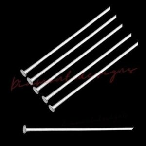 100 Pcs - 22mm Silver Plated Head Pins Jewellery Findings Craft Beading F123