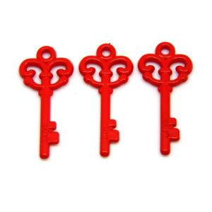 10 Pcs - 61mm Red Opaque Santa's Magic Key Acrylic Xmas Keys Christmas Q95