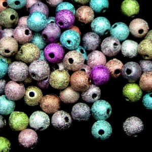 100 Pcs - 4mm Multi Coloured Acrylic Stardust Spacer Beads Bead Jewellery Q42